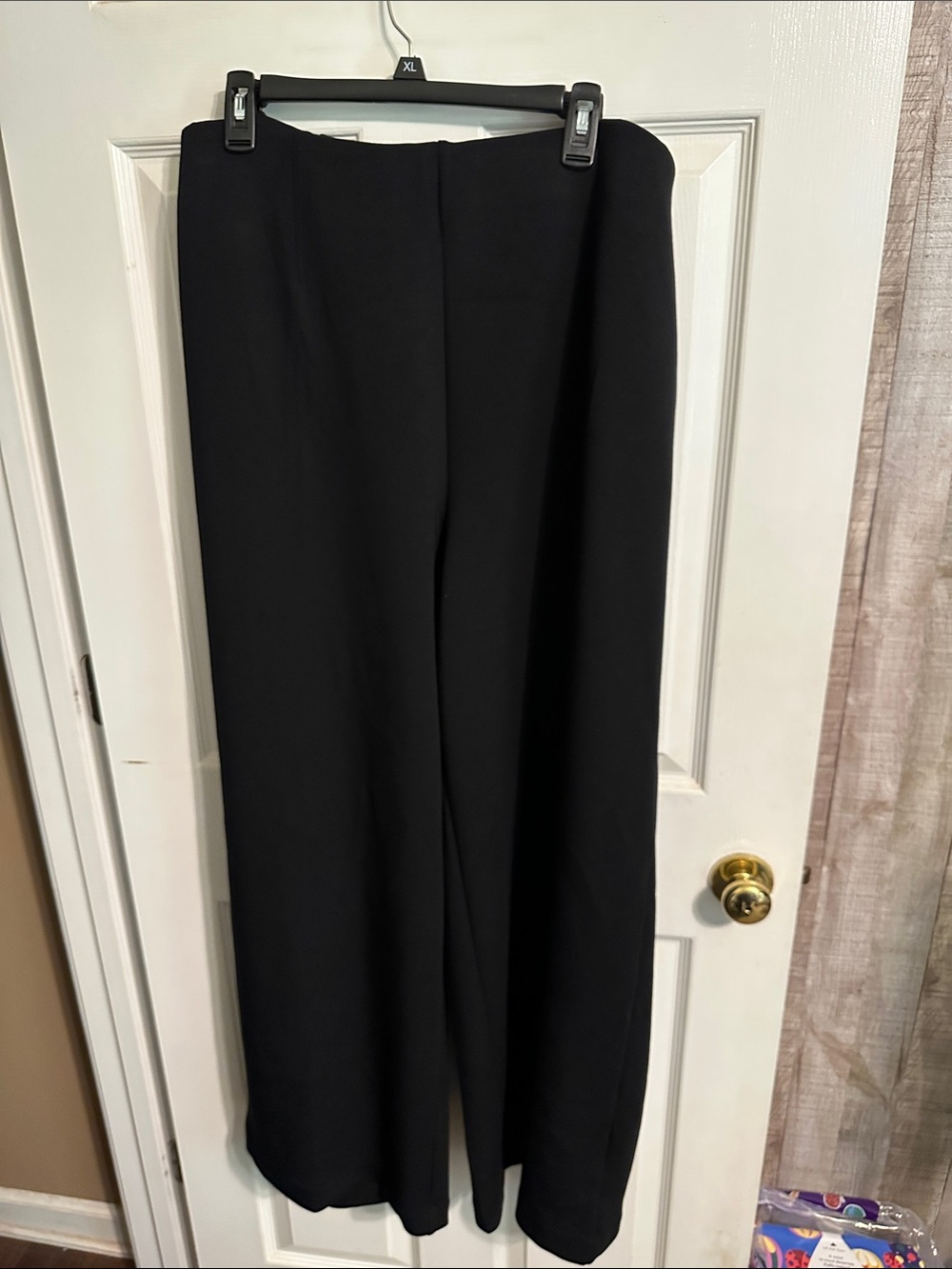 Lane Bryant Black Wide-Leg Pull-On Trousers
